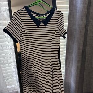 H&M Black and White Striped Dress